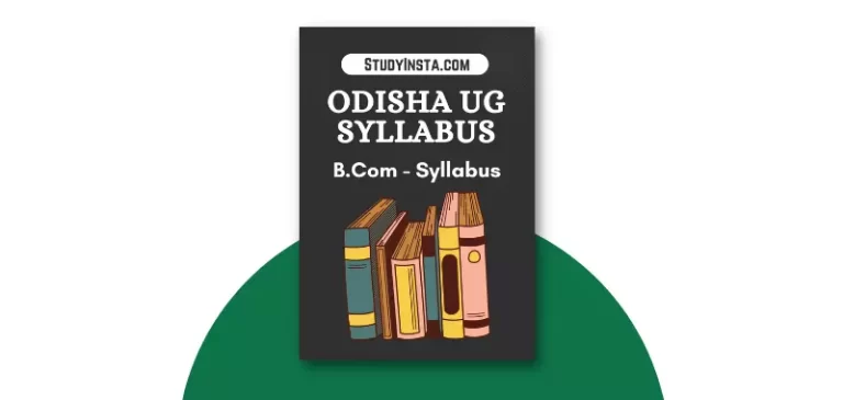 Odisha UG Commerce Bcom Syllabus
